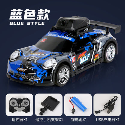 1:20 light drift remote control car hd wifi camera video car 2.4g high speed outdoor toy car