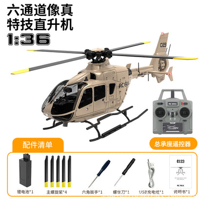 Remote control helicopter C123 brushless tumbling upside down 6-way single propeller