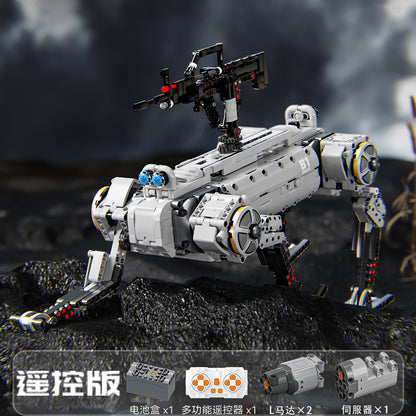 Modern military weapons unmanned mechanical dog difficult puzzle assembly building block boys toy