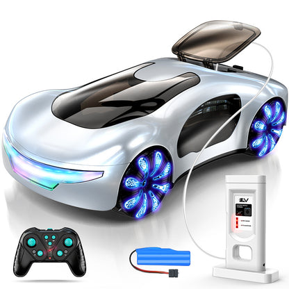 New concept car EV new energy drift remote control car double spray music marquee toy