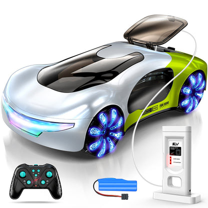 New concept car EV new energy drift remote control car double spray music marquee toy