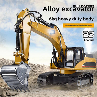 580  23-channel oversized all-alloy construction vehicle toy simulation breaking machine wood grabbing excavator