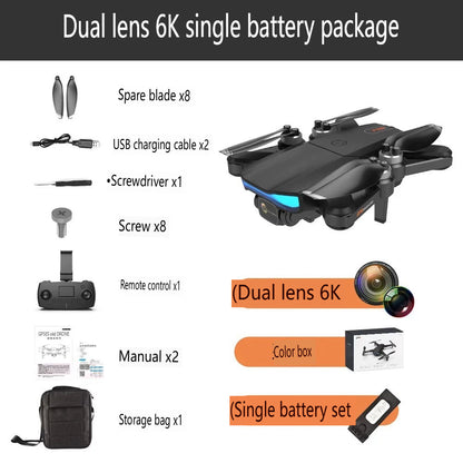 Brushless GPS folding drone 6K high definition aerial photography quadcopter 5G long endurance drone