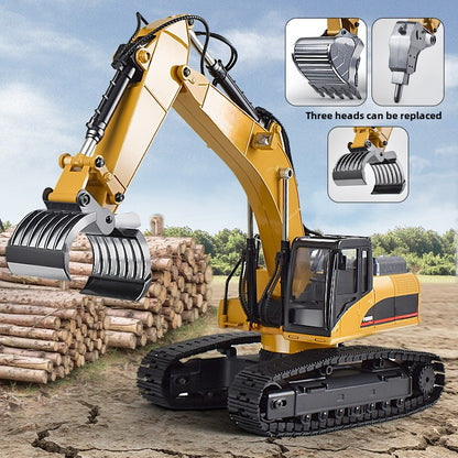 580  23-channel oversized all-alloy construction vehicle toy simulation breaking machine wood grabbing excavator