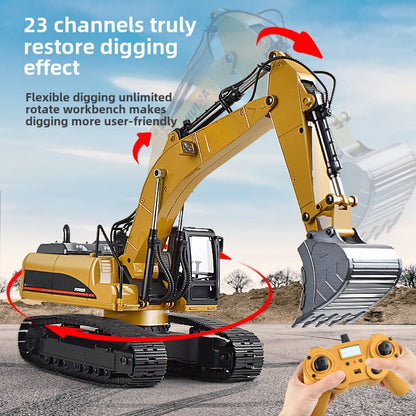 580  23-channel oversized all-alloy construction vehicle toy simulation breaking machine wood grabbing excavator