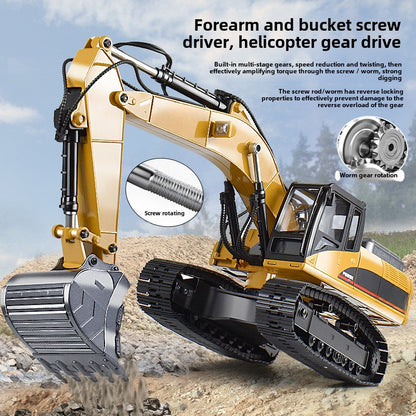 580  23-channel oversized all-alloy construction vehicle toy simulation breaking machine wood grabbing excavator