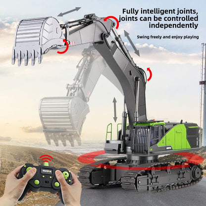 593 screw drive infinite rotation alloy excavator 1:14 construction vehicle commercial amusement modified toy