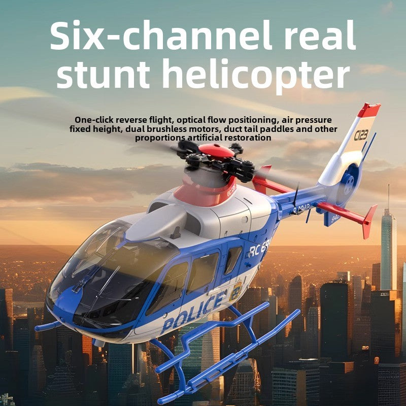 Remote control helicopter C123 brushless tumbling upside down 6-way single propeller