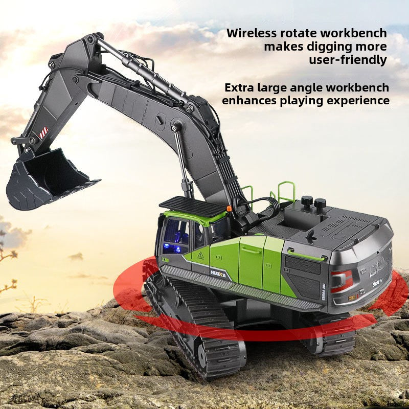 593 screw drive infinite rotation alloy excavator 1:14 construction vehicle commercial amusement modified toy