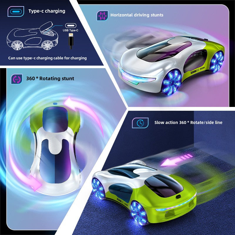 New concept car EV new energy drift remote control car double spray music marquee toy