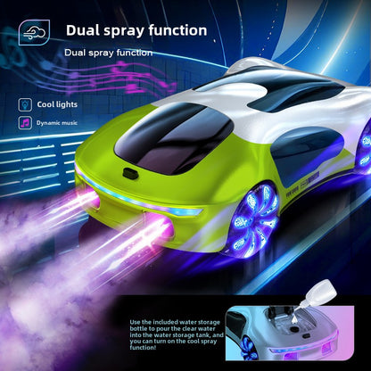 New concept car EV new energy drift remote control car double spray music marquee toy