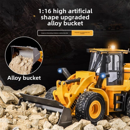 662 Boy Toys Wholesale Remote Control Bulldozer Loader Excavator Forklift Electric Engineering Truck