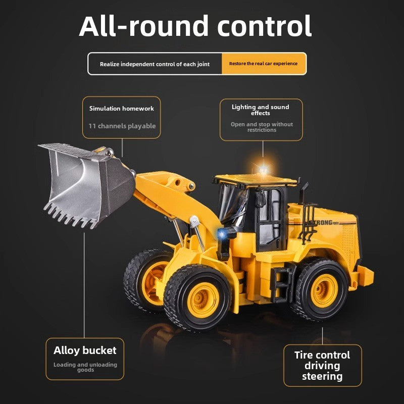 662 Boy Toys Wholesale Remote Control Bulldozer Loader Excavator Forklift Electric Engineering Truck