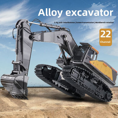 592 Remote Control Alloy Excavator 22 Channel Engineering Truck Excavator Large Excavator Children's Model Toy