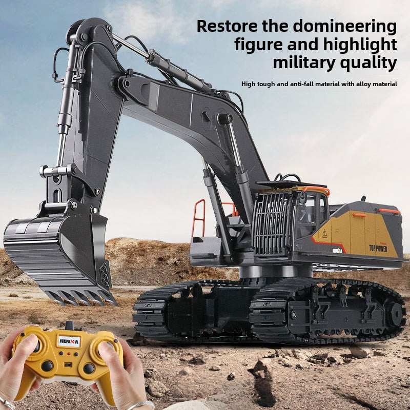 592 Remote Control Alloy Excavator 22 Channel Engineering Truck Excavator Large Excavator Children's Model Toy