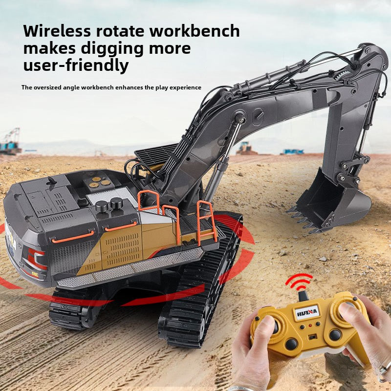 592 Remote Control Alloy Excavator 22 Channel Engineering Truck Excavator Large Excavator Children's Model Toy