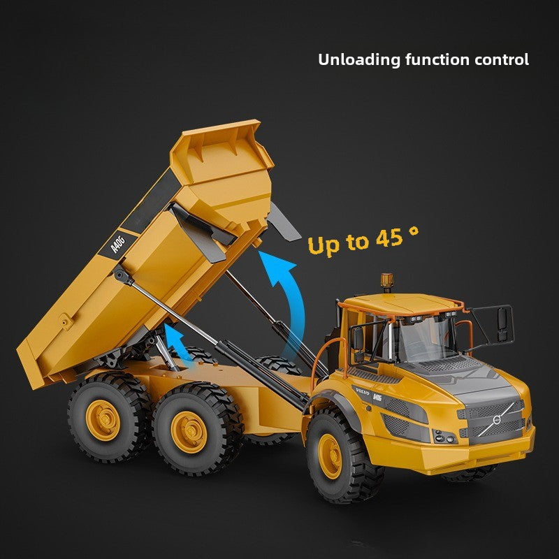 Remote Control Articulated Dump Truck Dumper Truck Alloy Construction Truck Children's Boy Toys